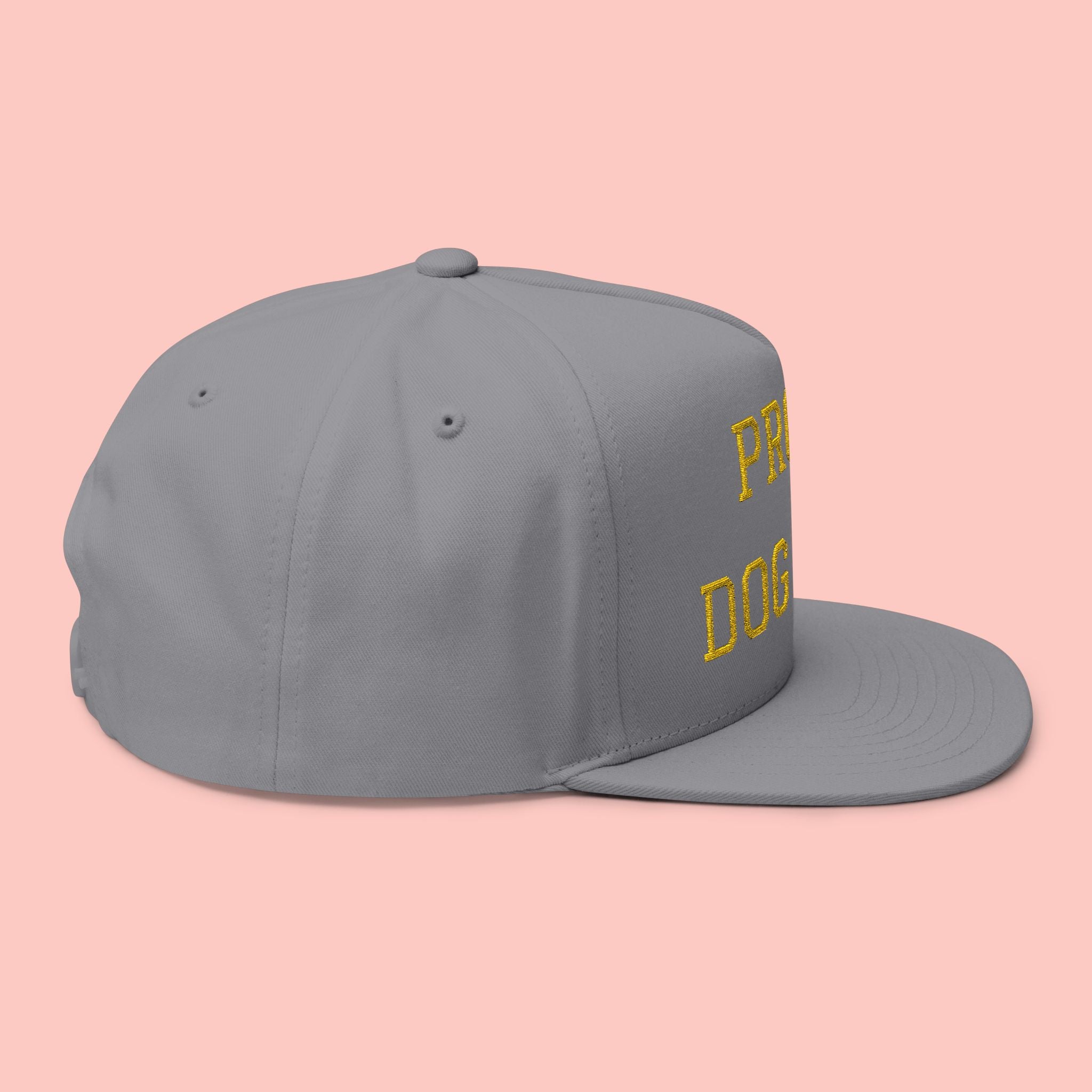 Flat Bill Cap — "Proud Dog Mom" Embroidered Trucker Hat