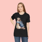 Cuddles Over Everything Tee — Boy Hugging Dog Animal Lover T-Shirt