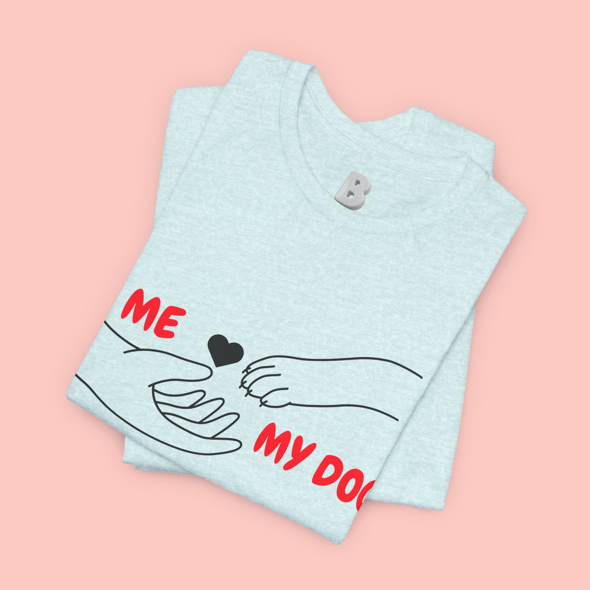 T-Shirt — "Me  My Dog" Minimalist Paw & Hand Illustration