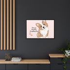 Framed Canvas Print — "First My Dog, Then Everything Else" Corgi Wall Art