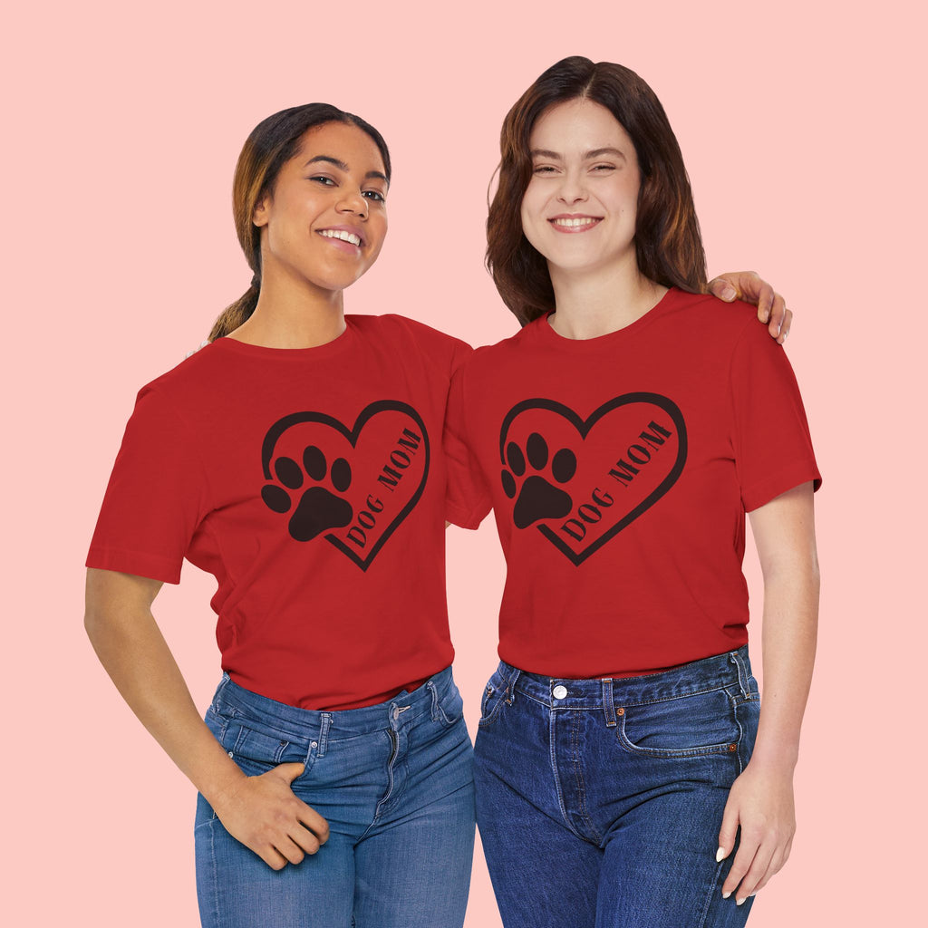 Dog Mom Heart Paw T-Shirt