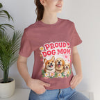 Proud Dog Mom T-Shirt — Cute Corgi & Golden Retriever Floral Tee for Pet Lovers