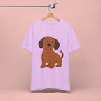 Dachshund Puppy Graphic T-Shirt — Cute Brown Dog Tee