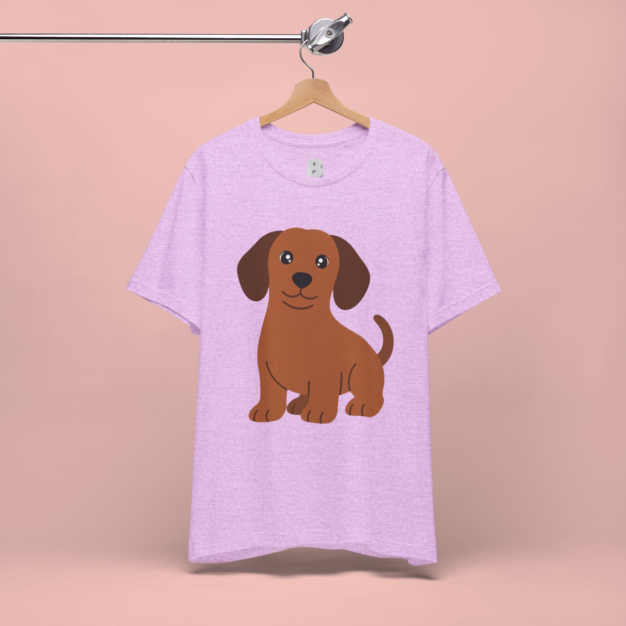 Dachshund Puppy Graphic T-Shirt — Cute Brown Dog Tee