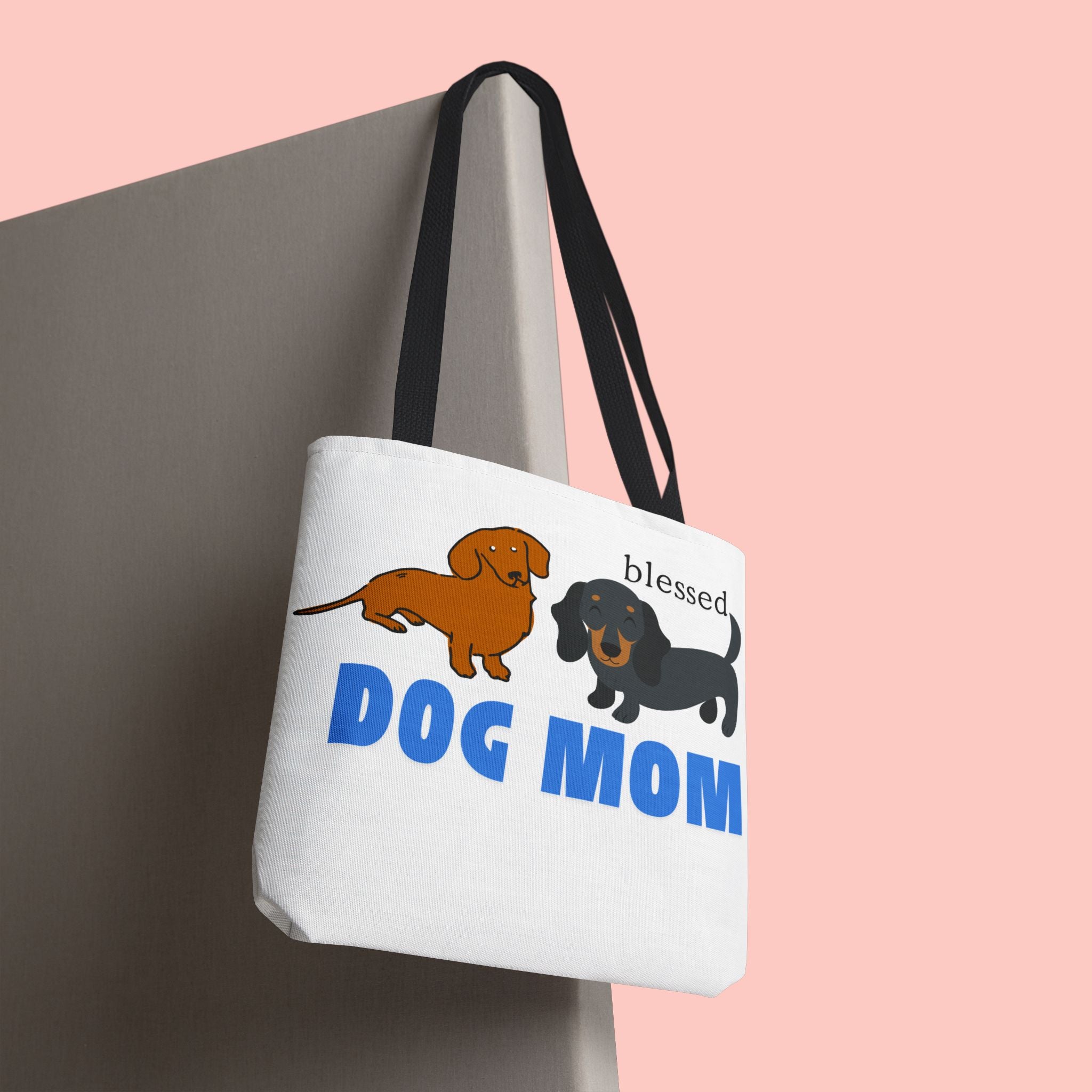 Dog Mom Tote Bag — Blessed Dachshund Design