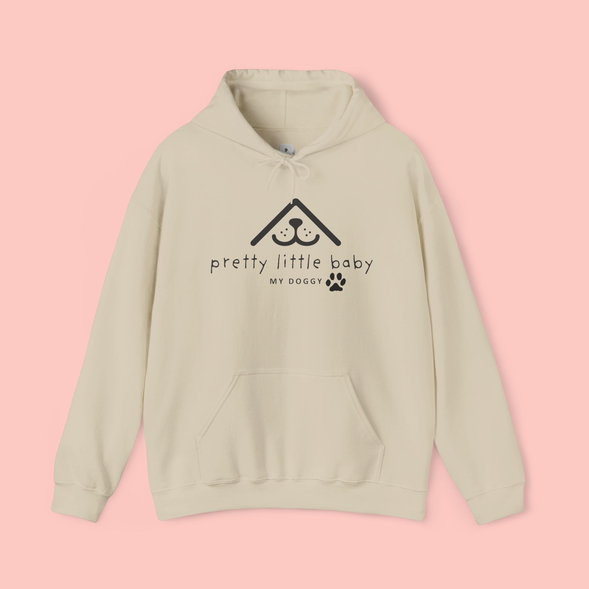 Pretty Little Baby Dog Hoodie – Cute Minimalist Paw Print Sweatshirt