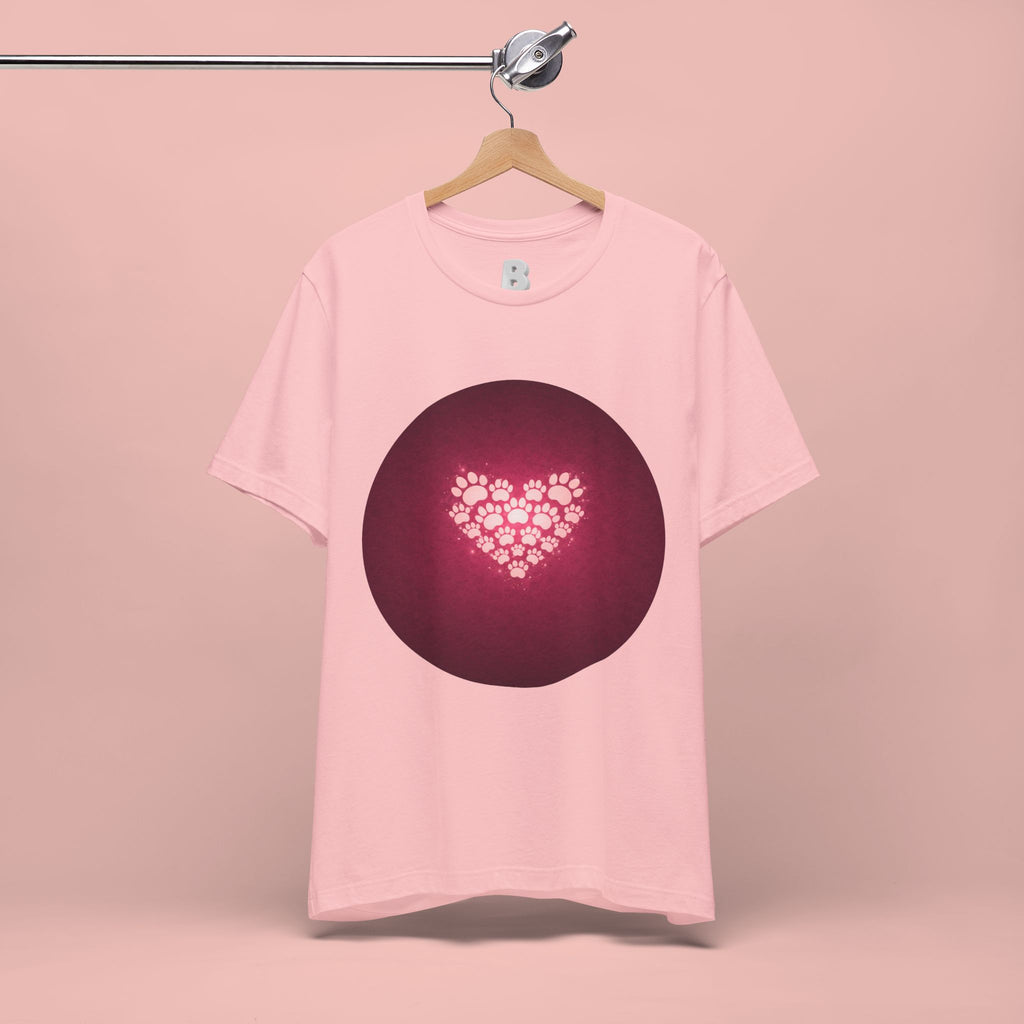 Paw Print Heart T‑Shirt — Cute Pet Lover Tee