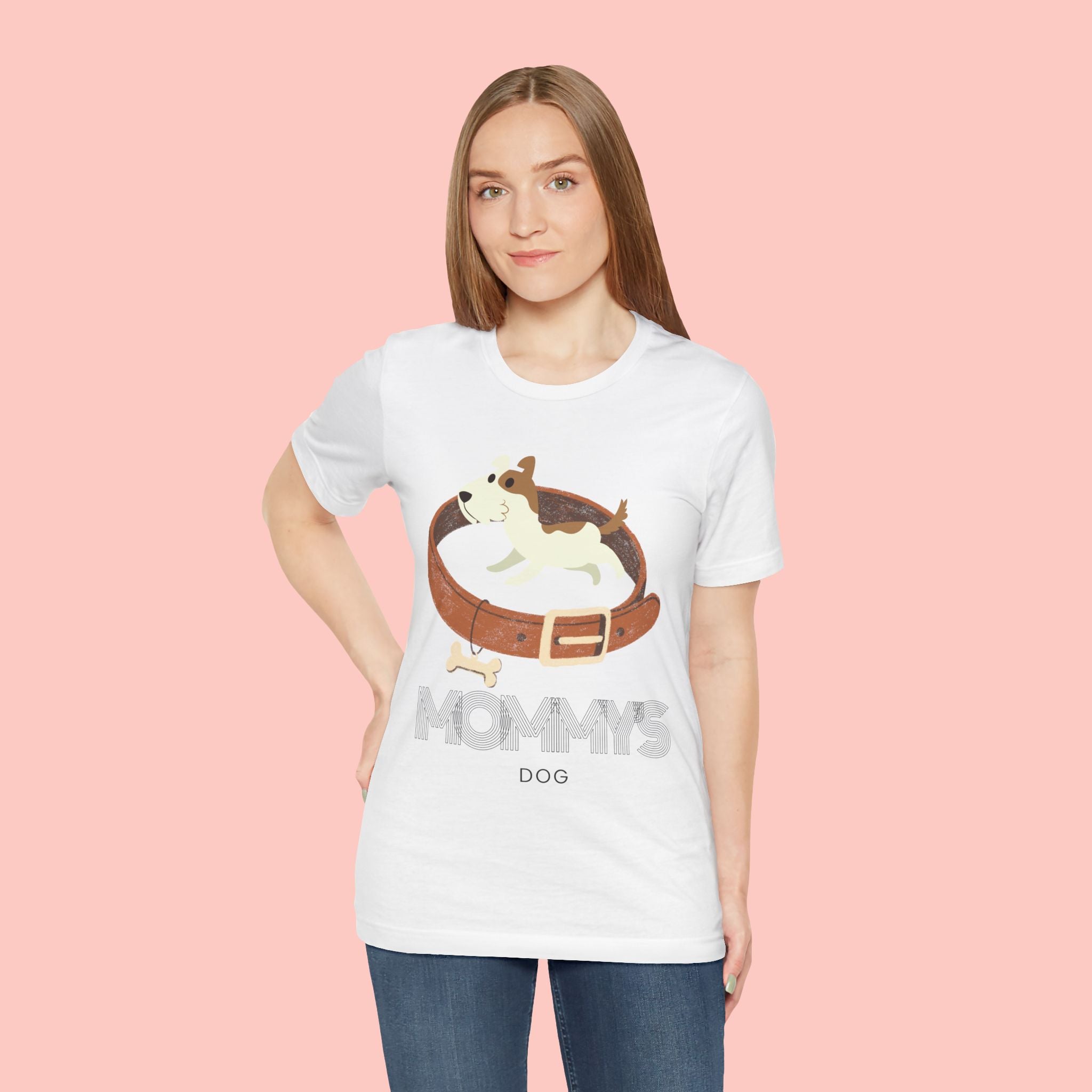 Mommy's Dog T-Shirt – Cute Puppy & Collar Graphic Tee for Dog Moms