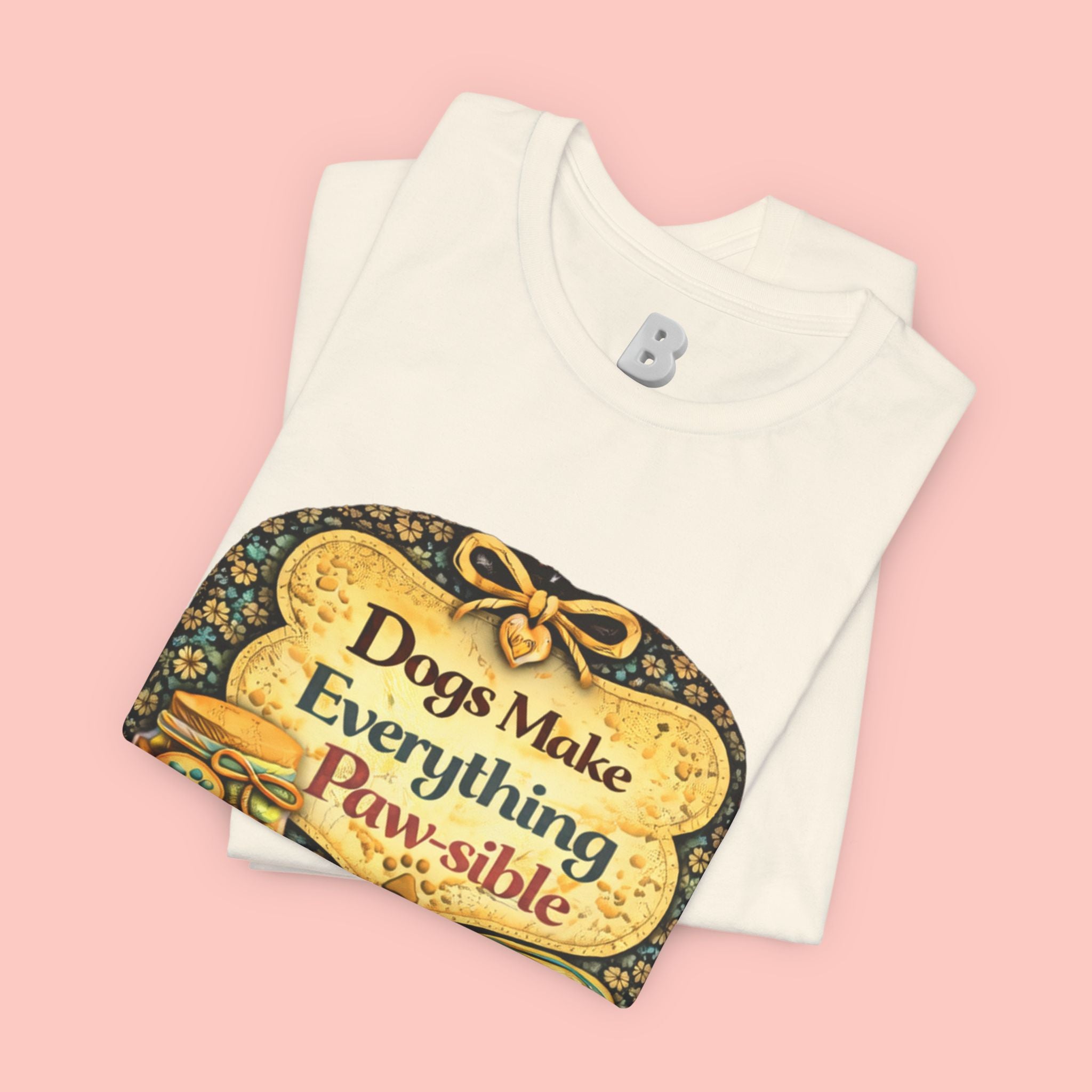 Dog Lover T‑Shirt – "Dogs Make Everything Paw‑sible" Vintage Pet Rescue Tee