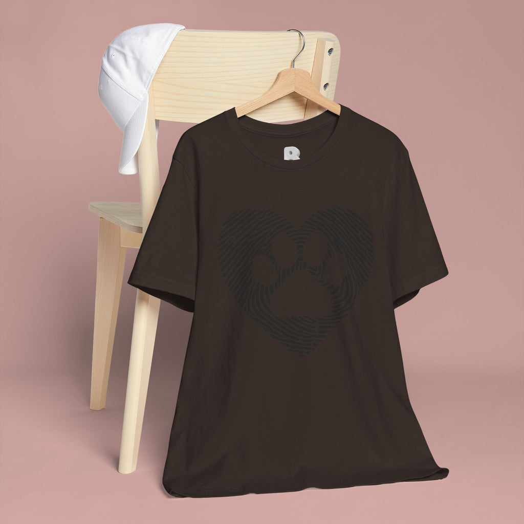 Fingerprint Heart Paw T-Shirt — Dog Paw Love Tee
