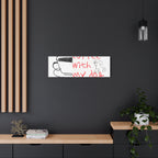 Canvas Wall Art - "Coffee With My Dog" Cute Coffee & Puppy Print
