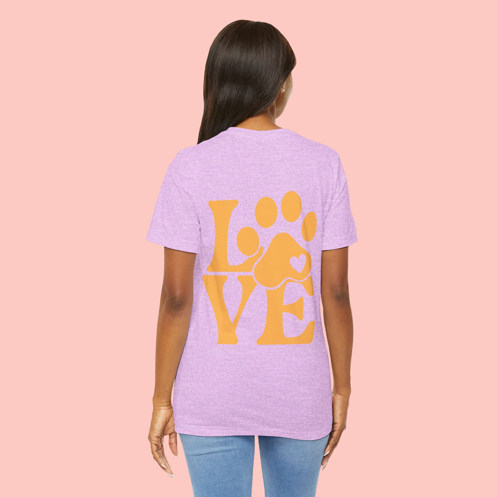 Love Paw Graphic Tee — Pet Lover T‑Shirt (LOVE with Paw Print)