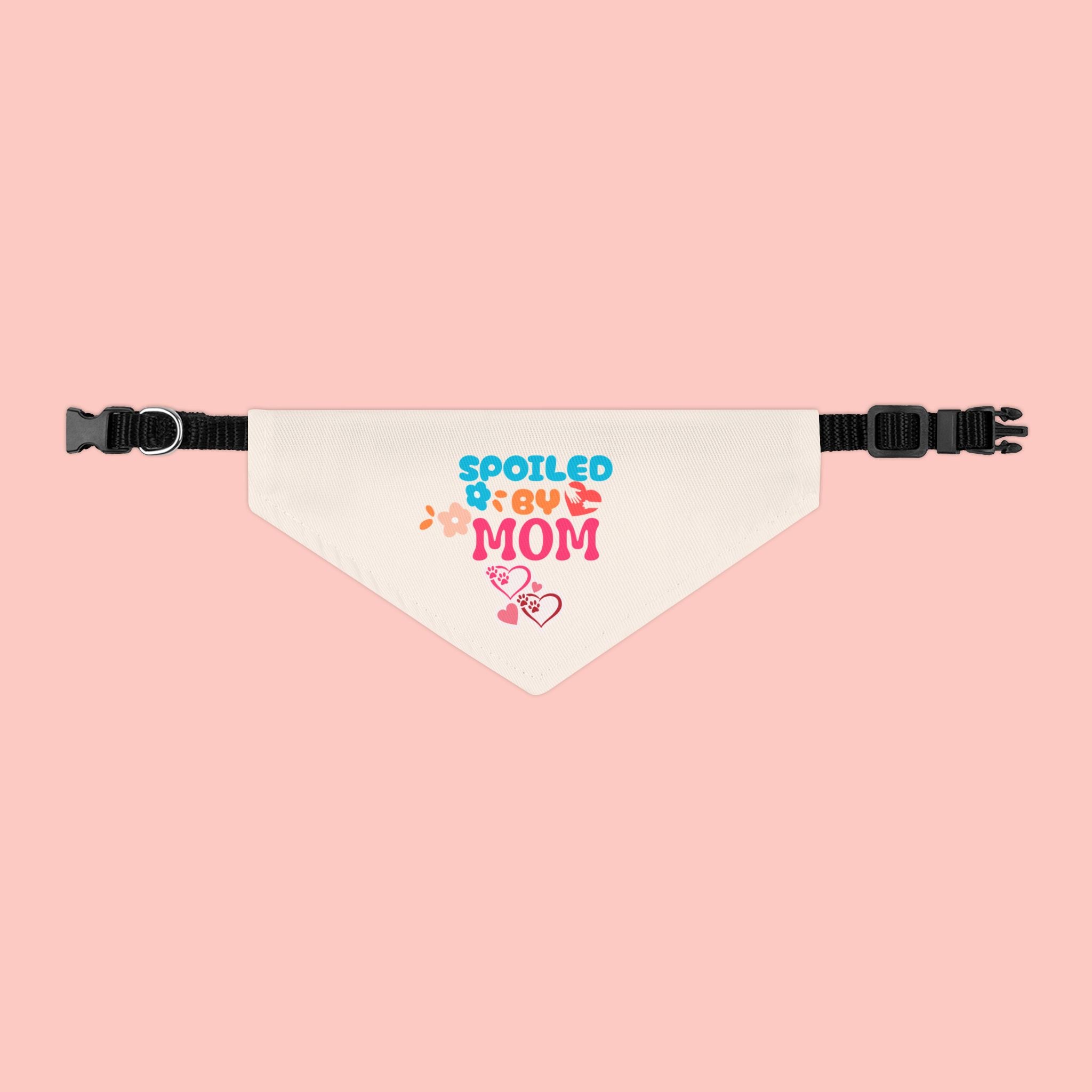 Spoiled by Mom Pet Bandana Collar — Cute Dog & Cat Accessory for Pet Moms
