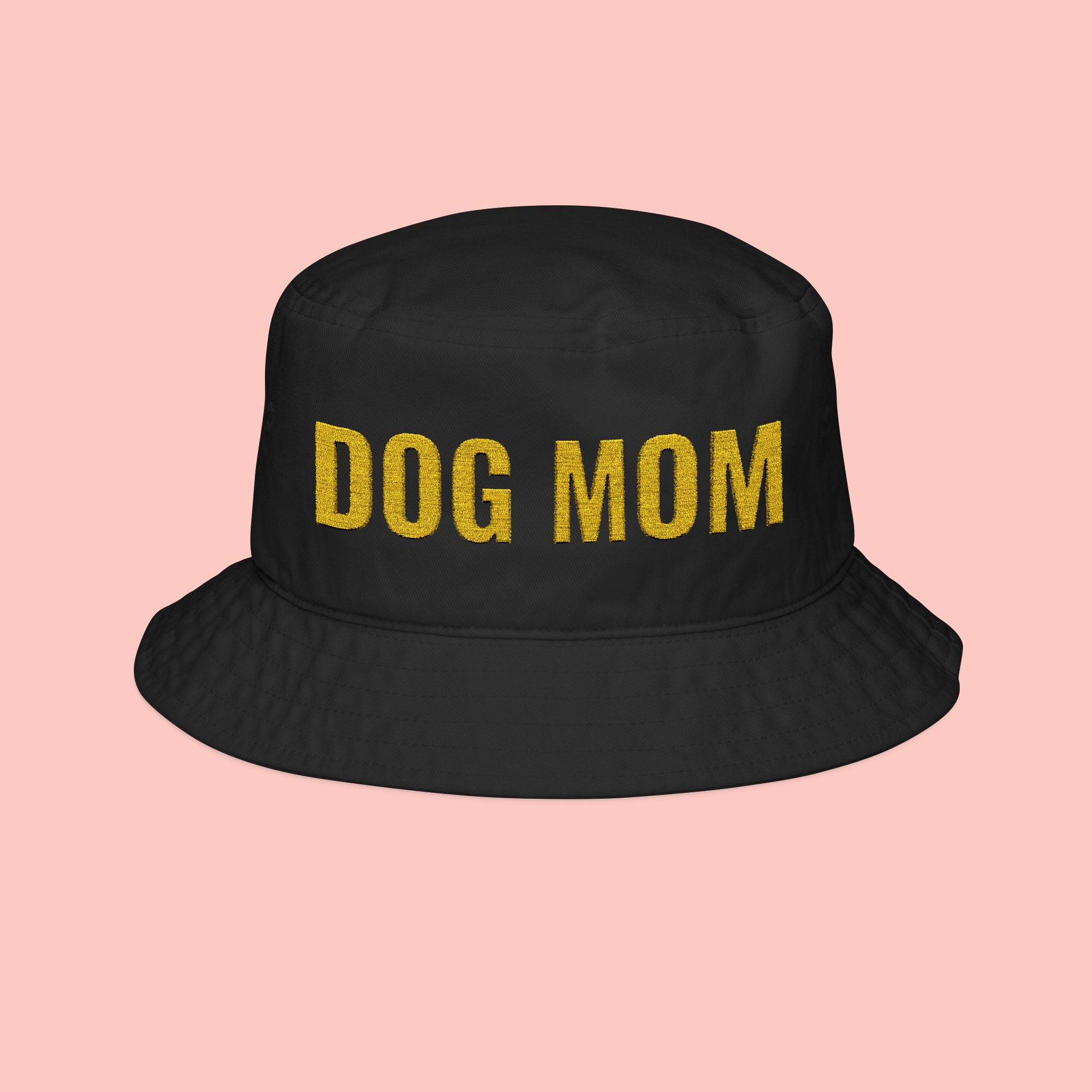 Dog Mom Embroidered Bucket Hat — Casual Pet Lover Sun Hat