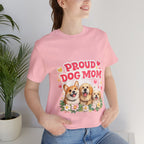Proud Dog Mom T-Shirt — Cute Corgi & Golden Retriever Floral Tee for Pet Lovers