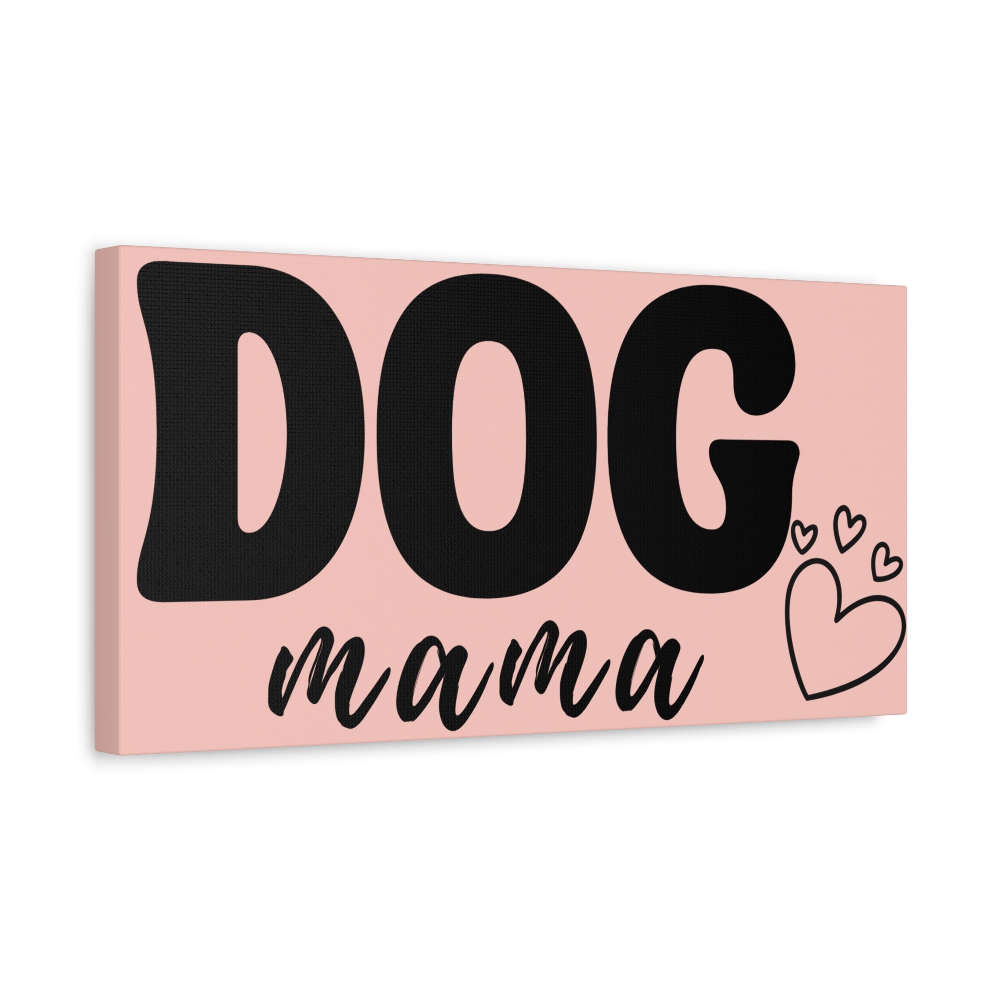 Dog Mama Pink Canvas Wall Art — Heart Pet Mom Decor