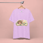 Dog Paw Floral T-Shirt — Cute Paw Print, Bone & Daisies Tee