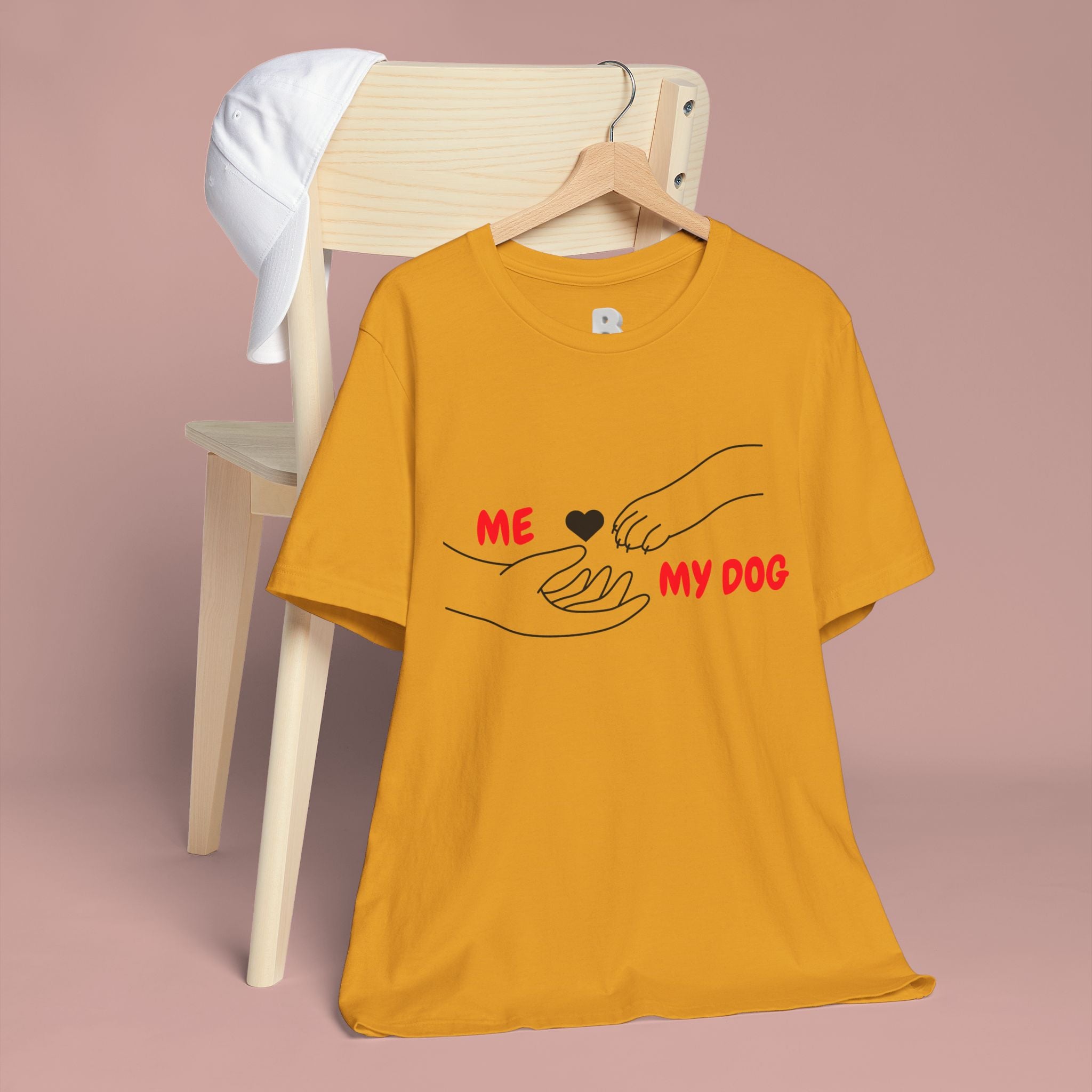 T-Shirt — "Me  My Dog" Minimalist Paw & Hand Illustration