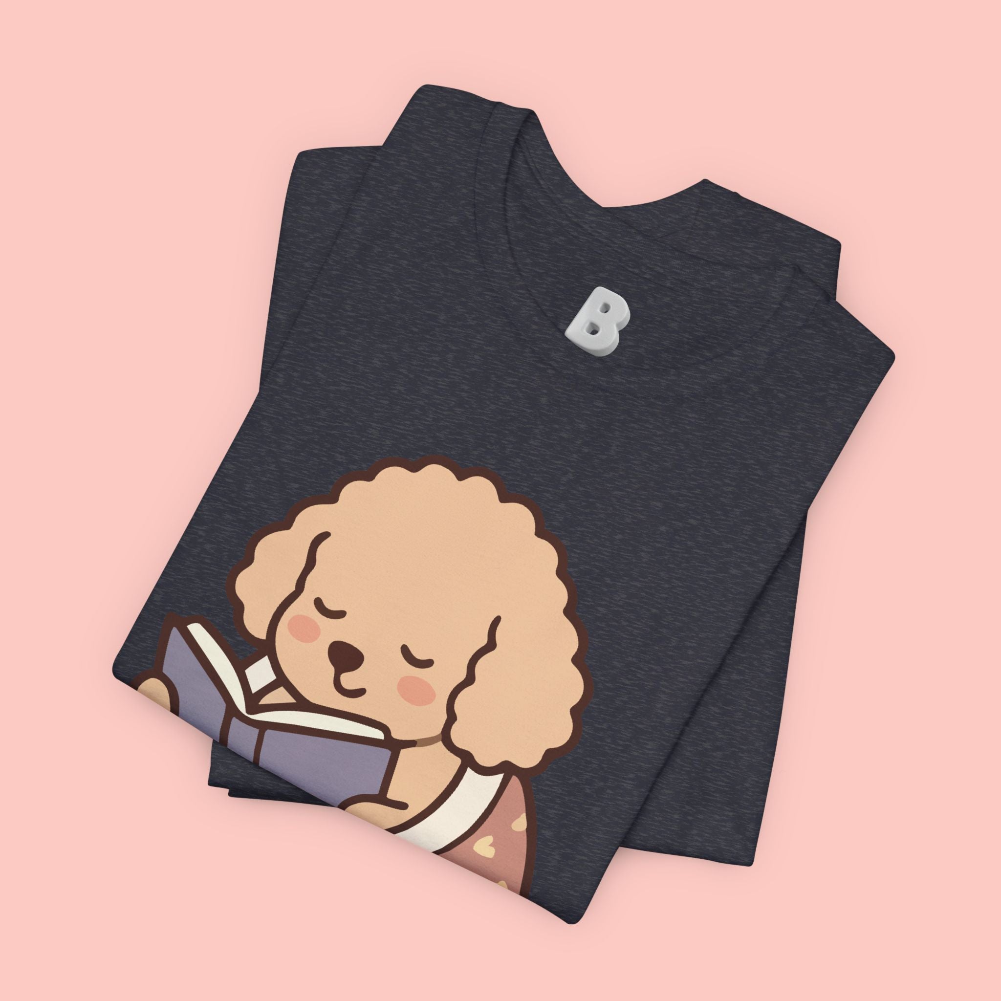 Paw Prints On My Soul T‑Shirt — Cute Reading Puppy Graphic Tee