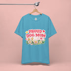 Proud Dog Mom Tee – Floral Retro Heart Design