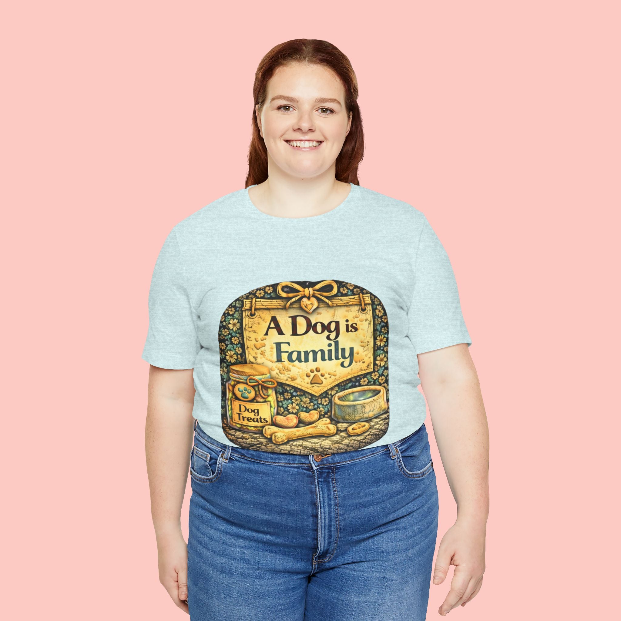 A Dog Is Family T-Shirt - Vintage Pet Lover Tee