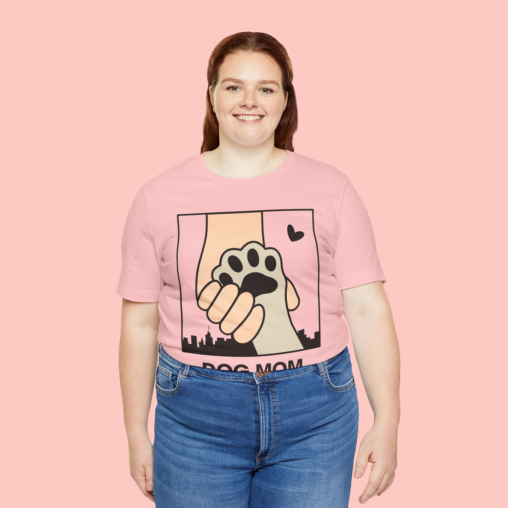 Dog Mom T-Shirt — "Love Your Dog Like a Mom" Paw Print Graphic