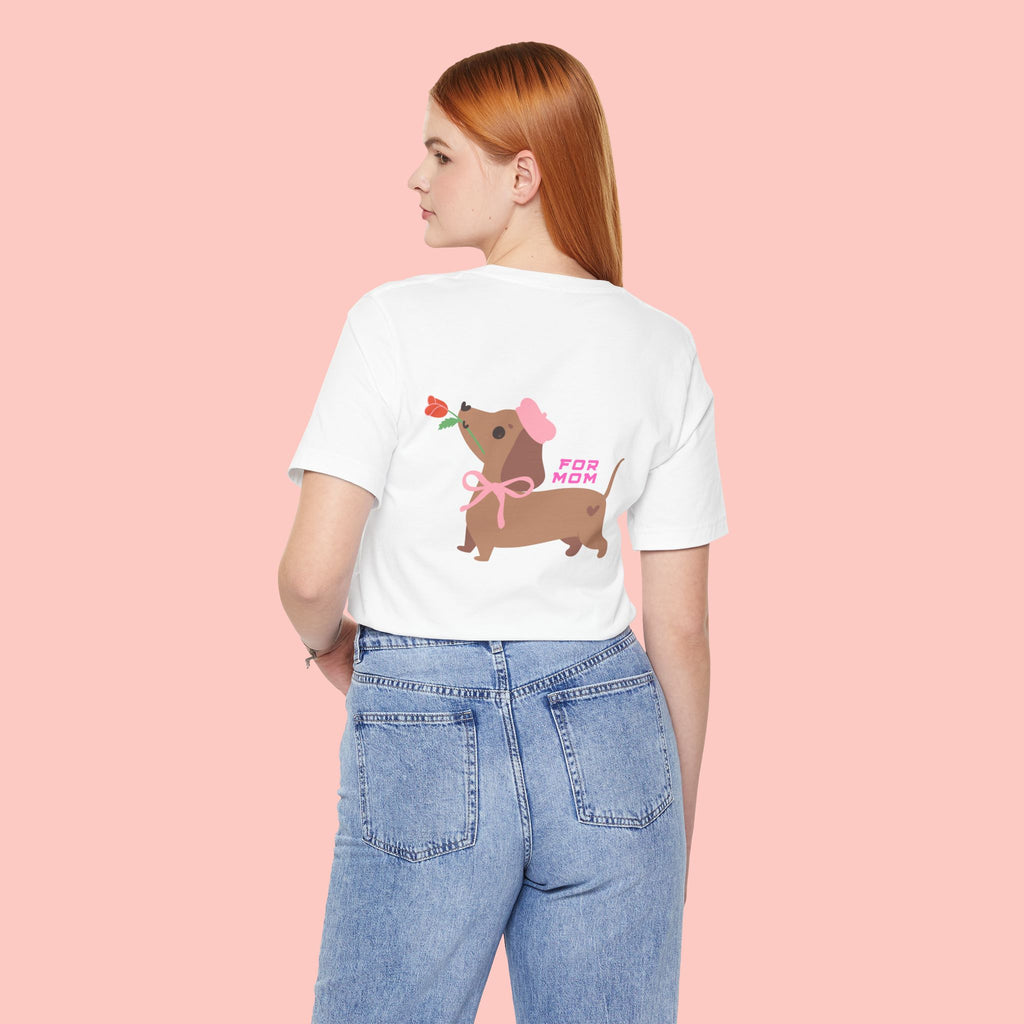 Dachshund Mother's Day Tee — 'For Mom' Cute Dog Graphic Shirt