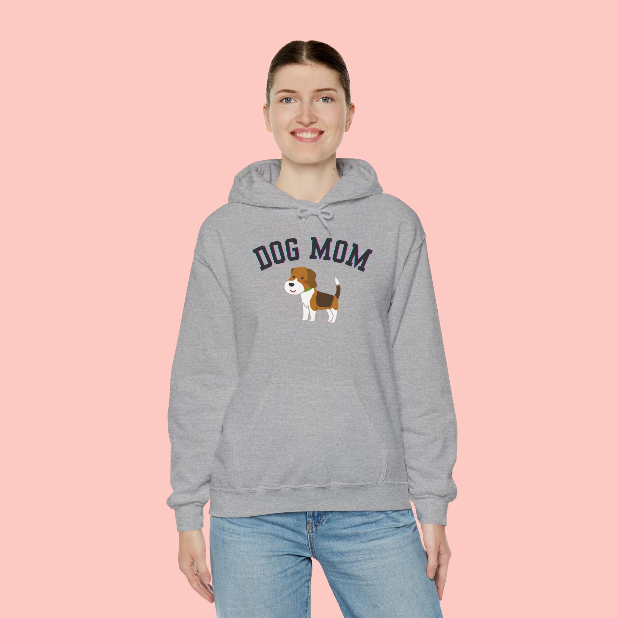 Dog Mom Hoodie — Cute Beagle Graphic Sweatshirt for Pet Lovers