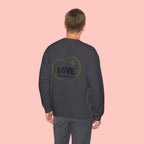 Dog Mom Sweatshirt – "LOVE" Paw Heart Crewneck