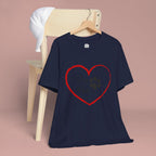 Dog Mom Heart Paw T‑Shirt