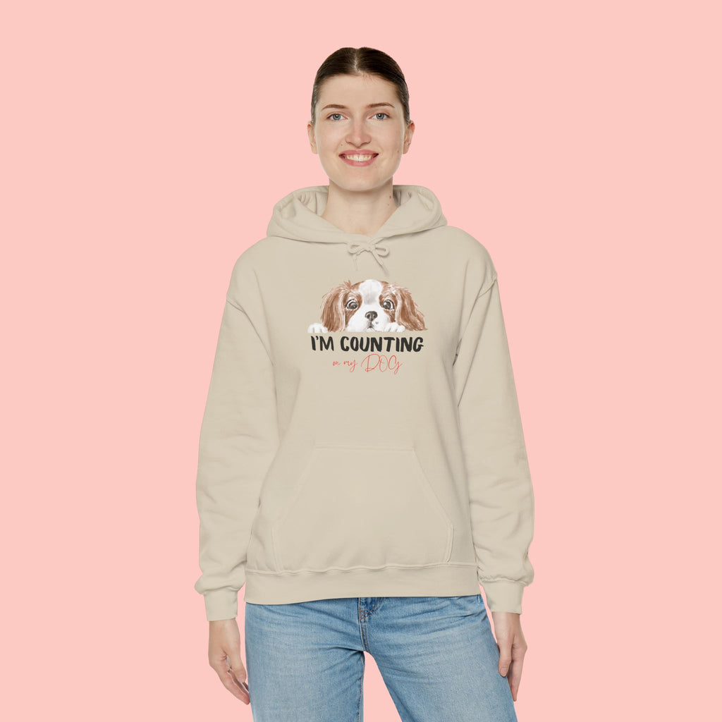 Dog Mom Hoodie – Cute Cavalier King Charles ‘I’m Counting My Dog’ Sweatshirt