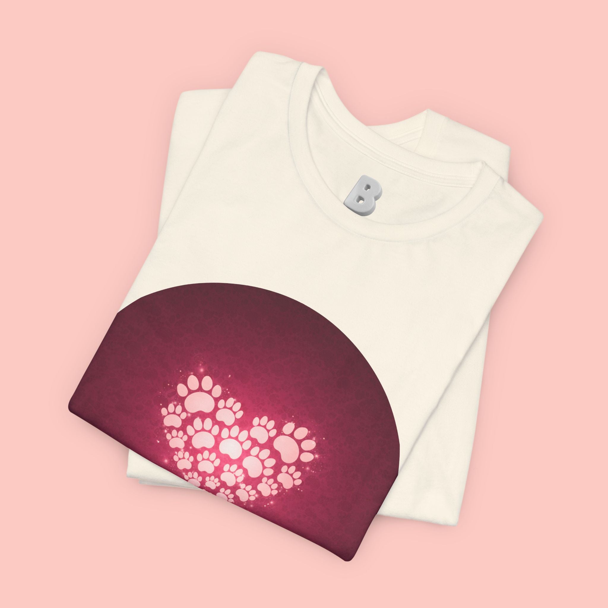 Paw Print Heart T‑Shirt — Cute Pet Lover Tee
