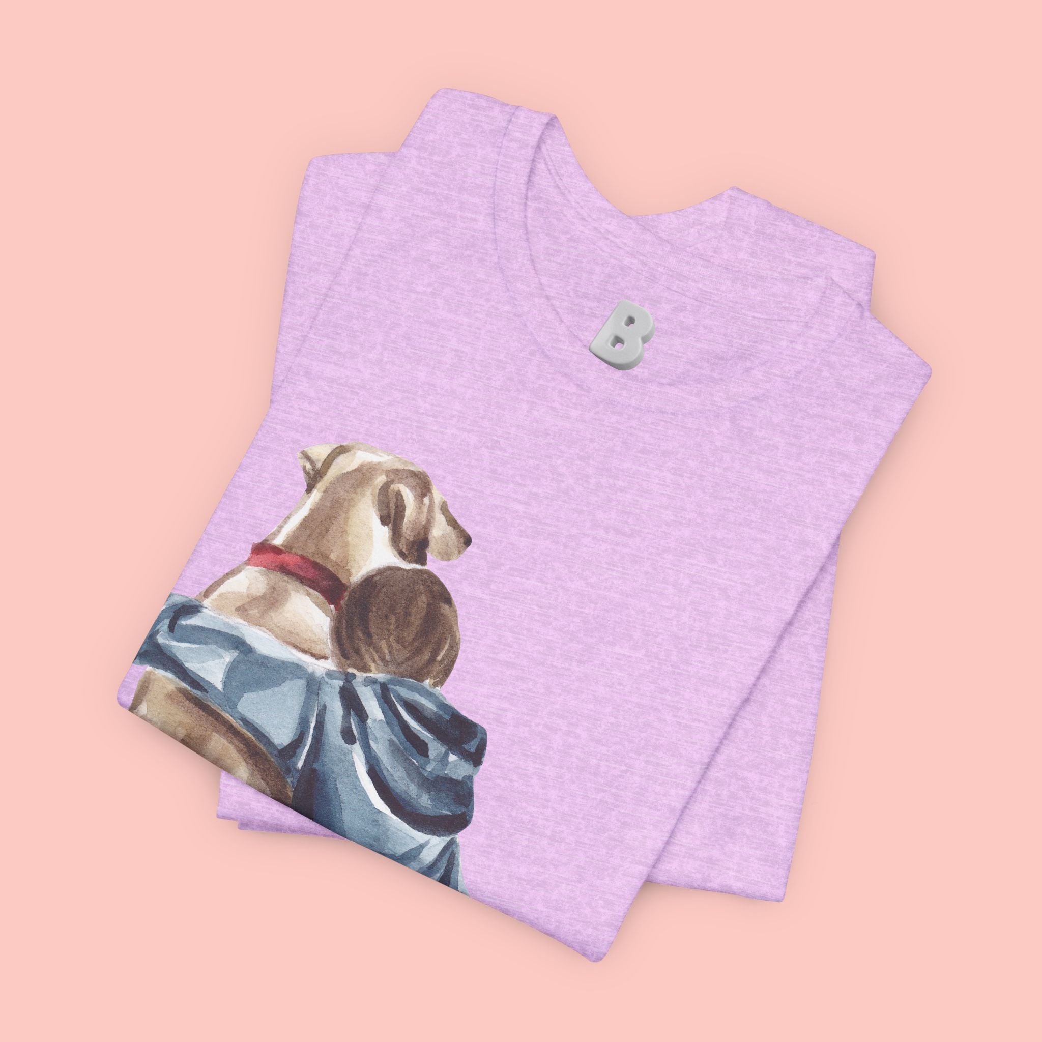 Cuddles Over Everything Tee — Boy Hugging Dog Animal Lover T-Shirt