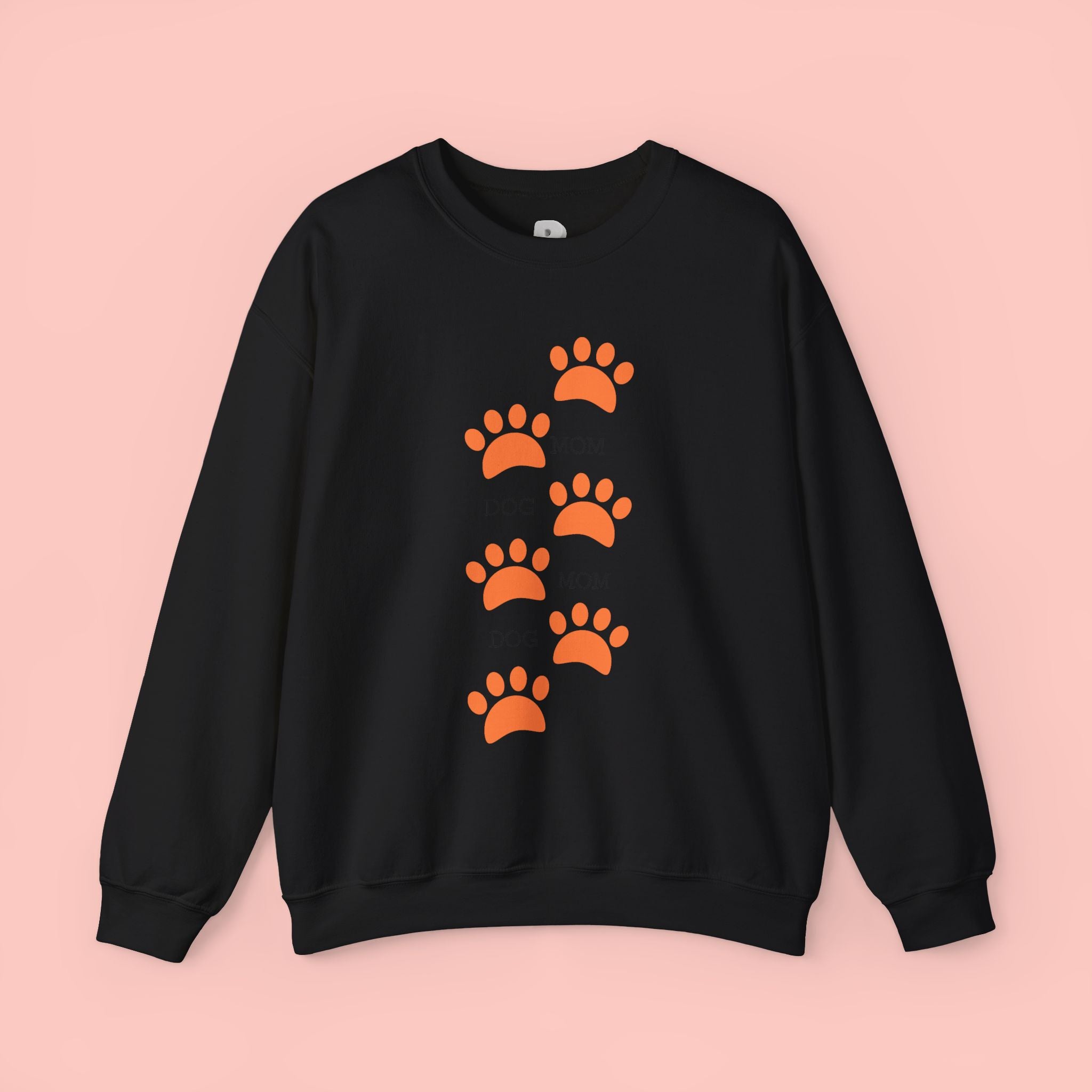 Dog Mom Paw Print Sweatshirt — Cute Pet Lover Crewneck