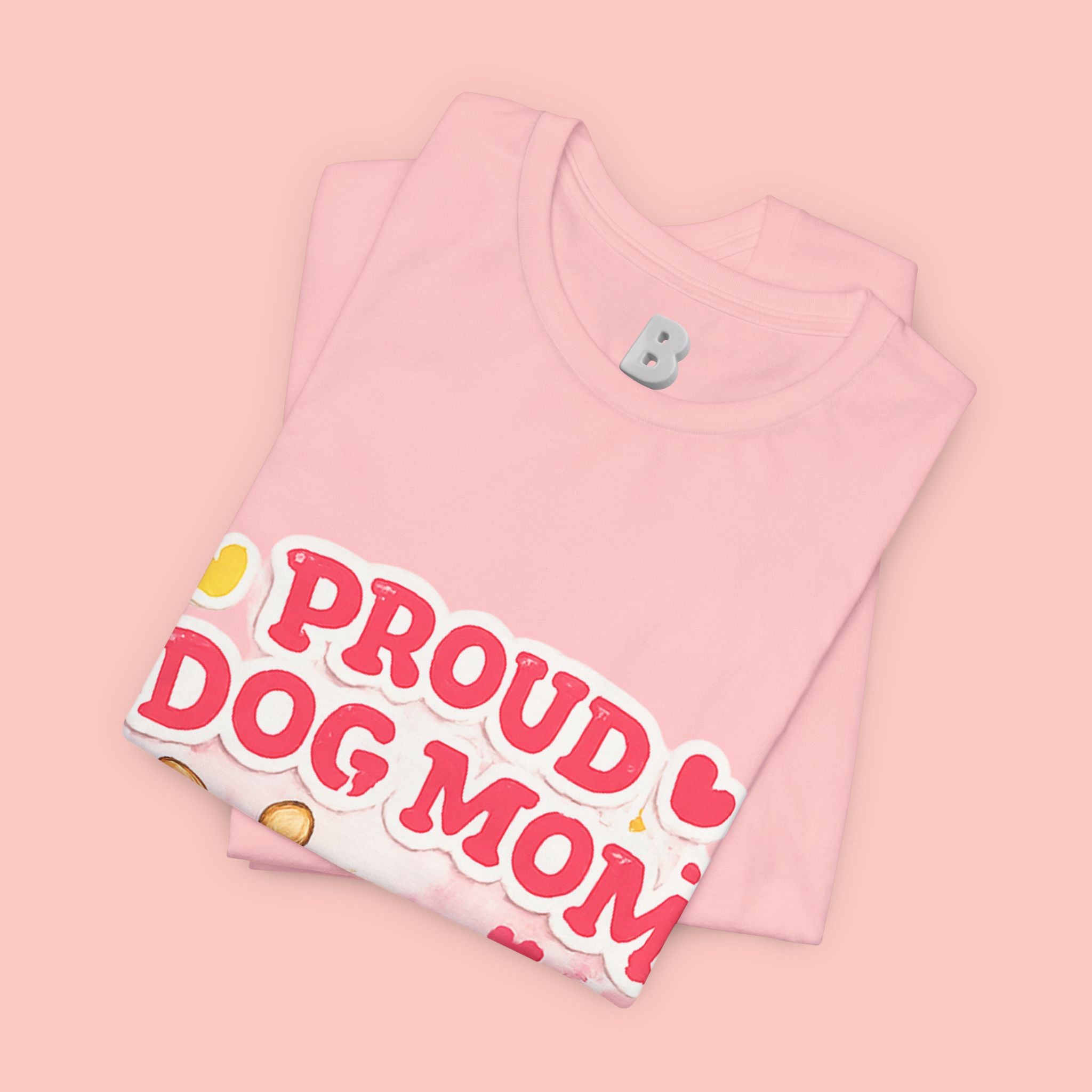 Proud Dog Mom Tee – Floral Retro Heart Design