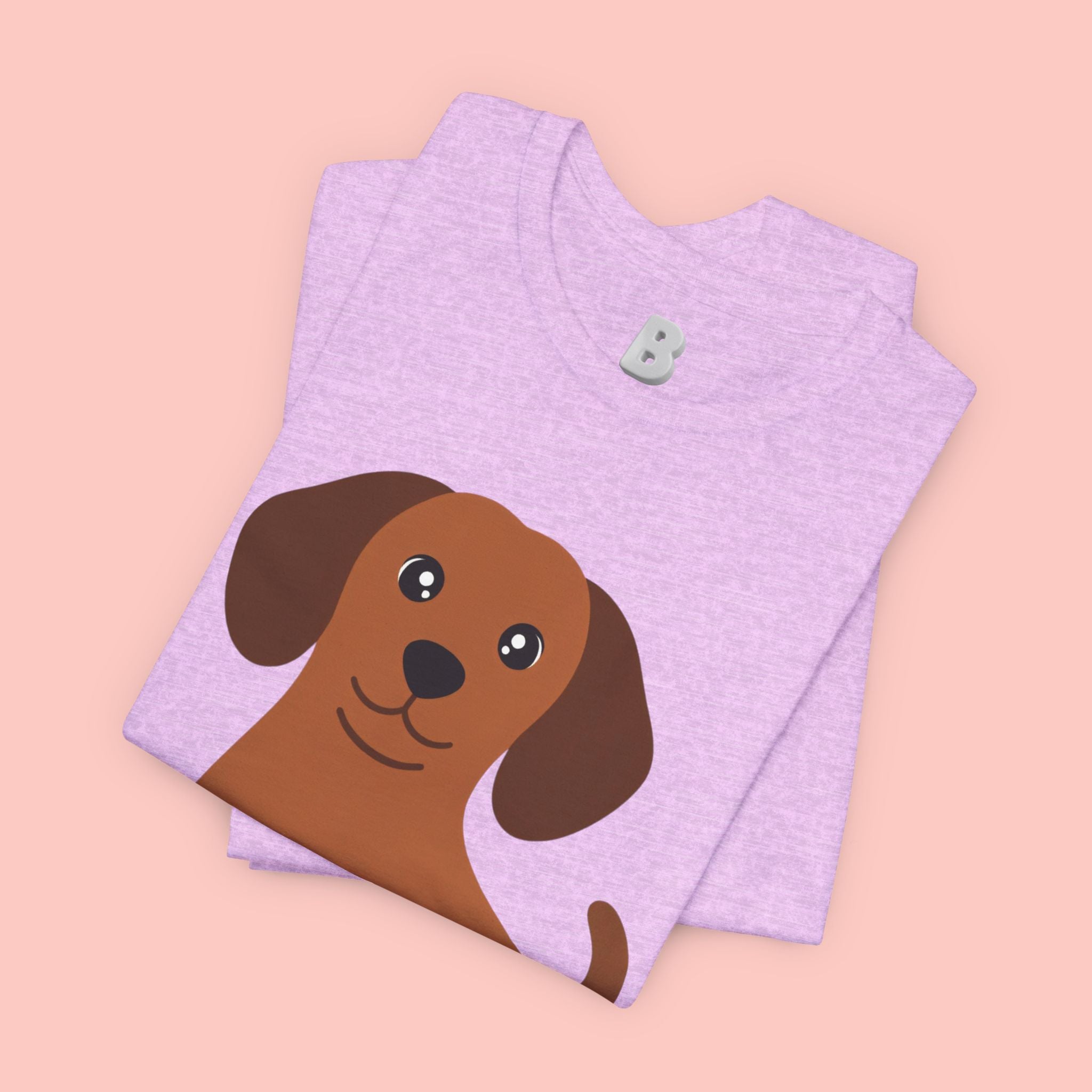 Dachshund Puppy Graphic T-Shirt — Cute Brown Dog Tee