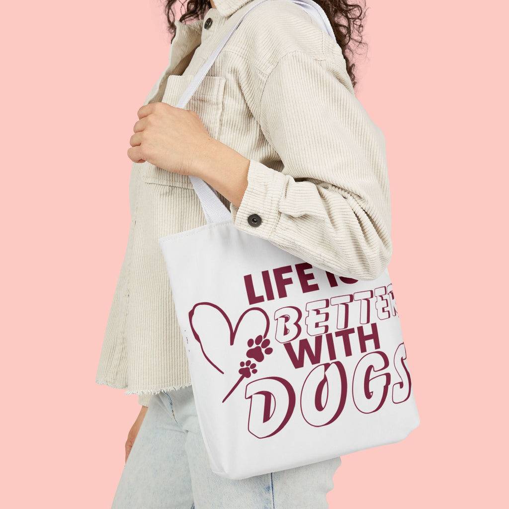 Life Is Better With Dogs Canvas Tote Bag