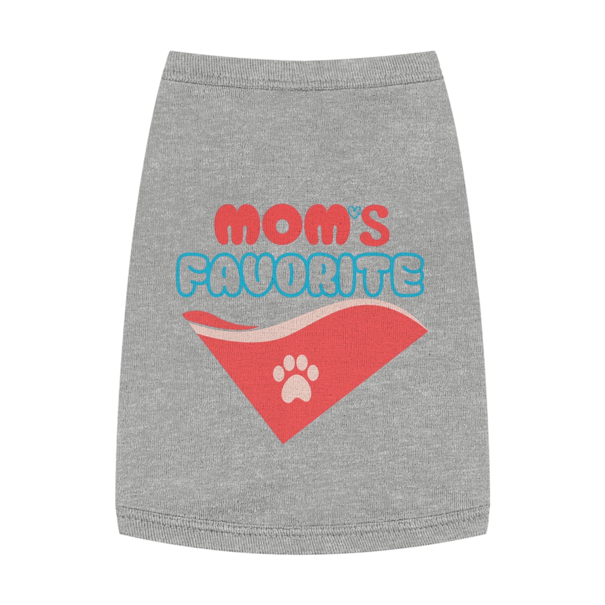 Mom's Favorite Pet Tank Top – Cute Paw Print Bandana Design for Dogs & Cats