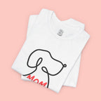 Mom Dog T-Shirt — Minimal Line Art Puppy Tee for Dog Moms, Mother's Day Gift