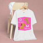 Dog Mom T-Shirt — Cute Pink "D for Dog, M for Mom" Graphic Tee