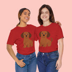 Dachshund Puppy Graphic T-Shirt — Cute Brown Dog Tee