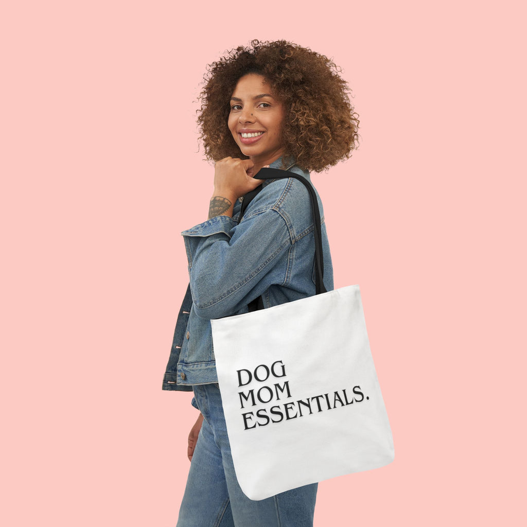 Dog Mom Essentials Canvas Tote — Funny Dog Mom Gift Tote Bag