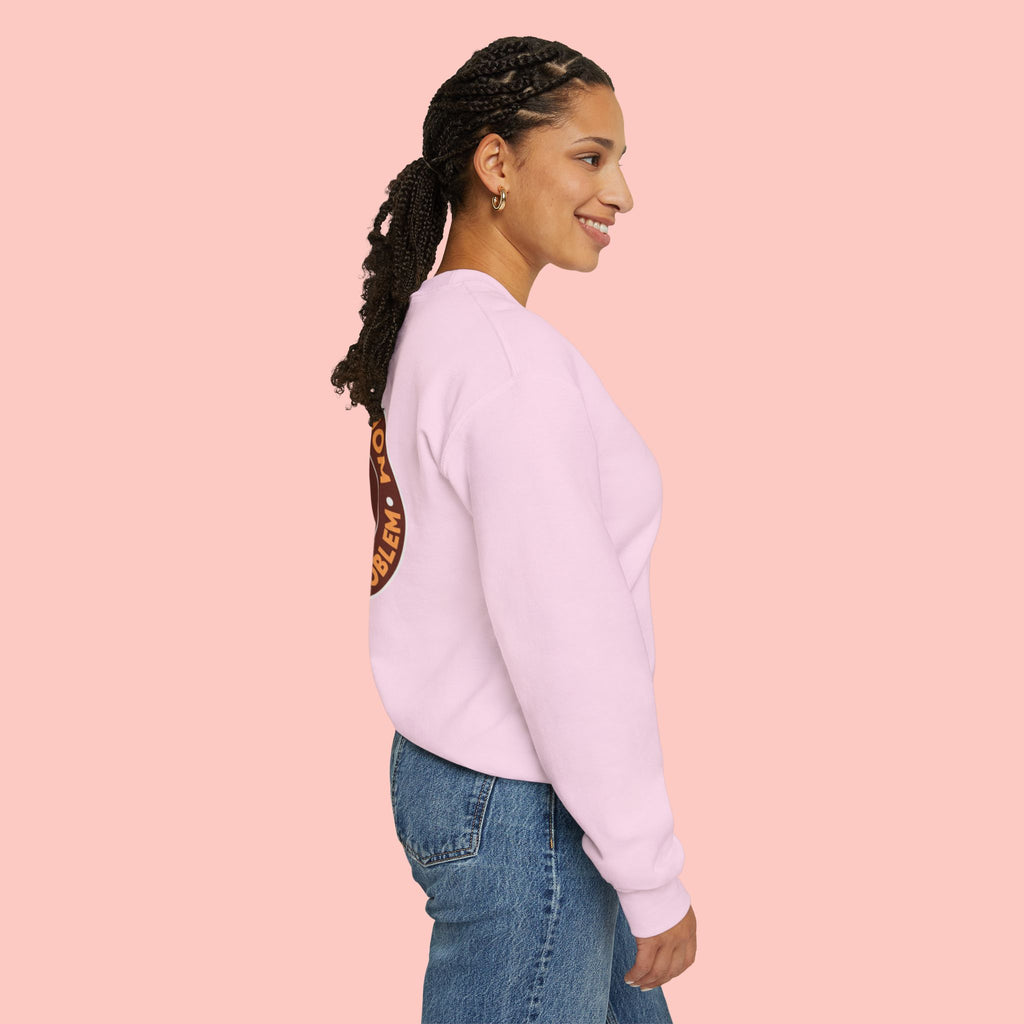 Proud Dog Mom Crewneck Sweatshirt — “No Kids, No Problem” Graphic