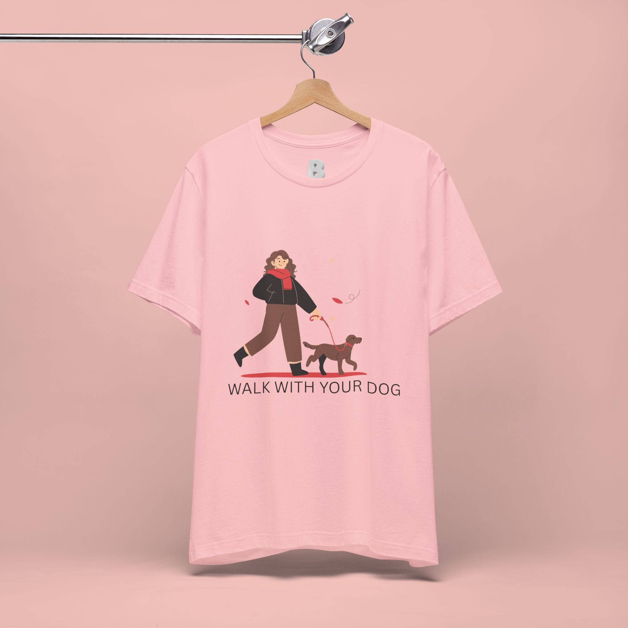 Walk With Your Dog Tee — Cute Dog Walking Graphic T-Shirt