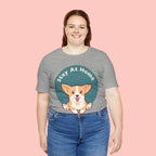 Stay At Home Dog Mom T-Shirt — Cute Corgi Graphic Tee