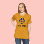 Dog Mom T-Shirt – Blue Paw Graphic "Dog Mom: It's Not a Hobby, It's a Lifestyle"