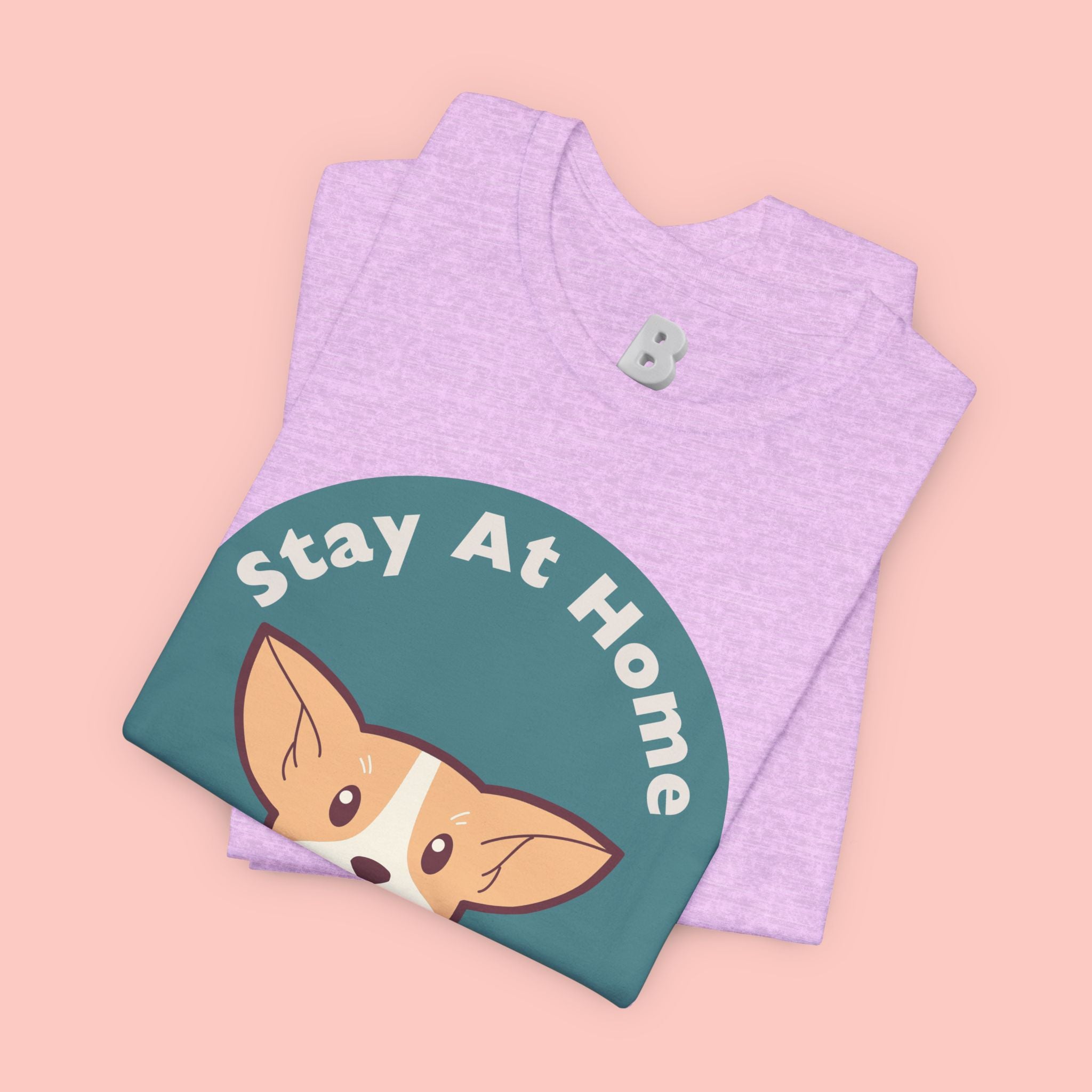Stay At Home Dog Mom T-Shirt — Cute Corgi Graphic Tee