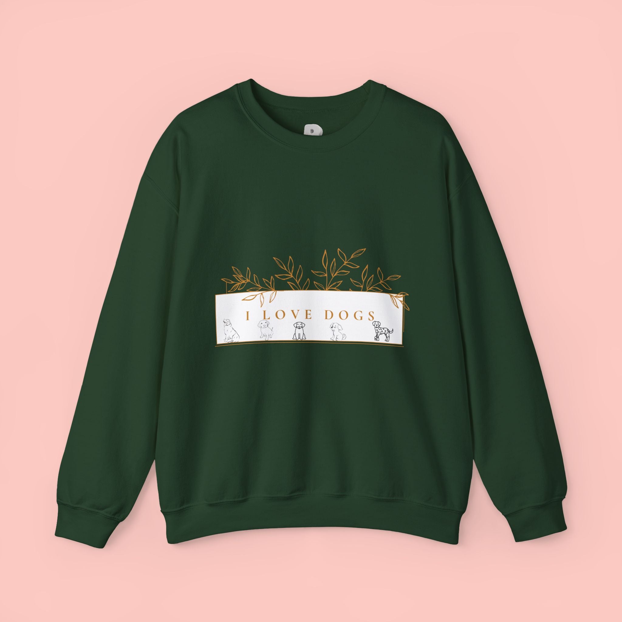 I Love Dogs Floral Crewneck Sweatshirt