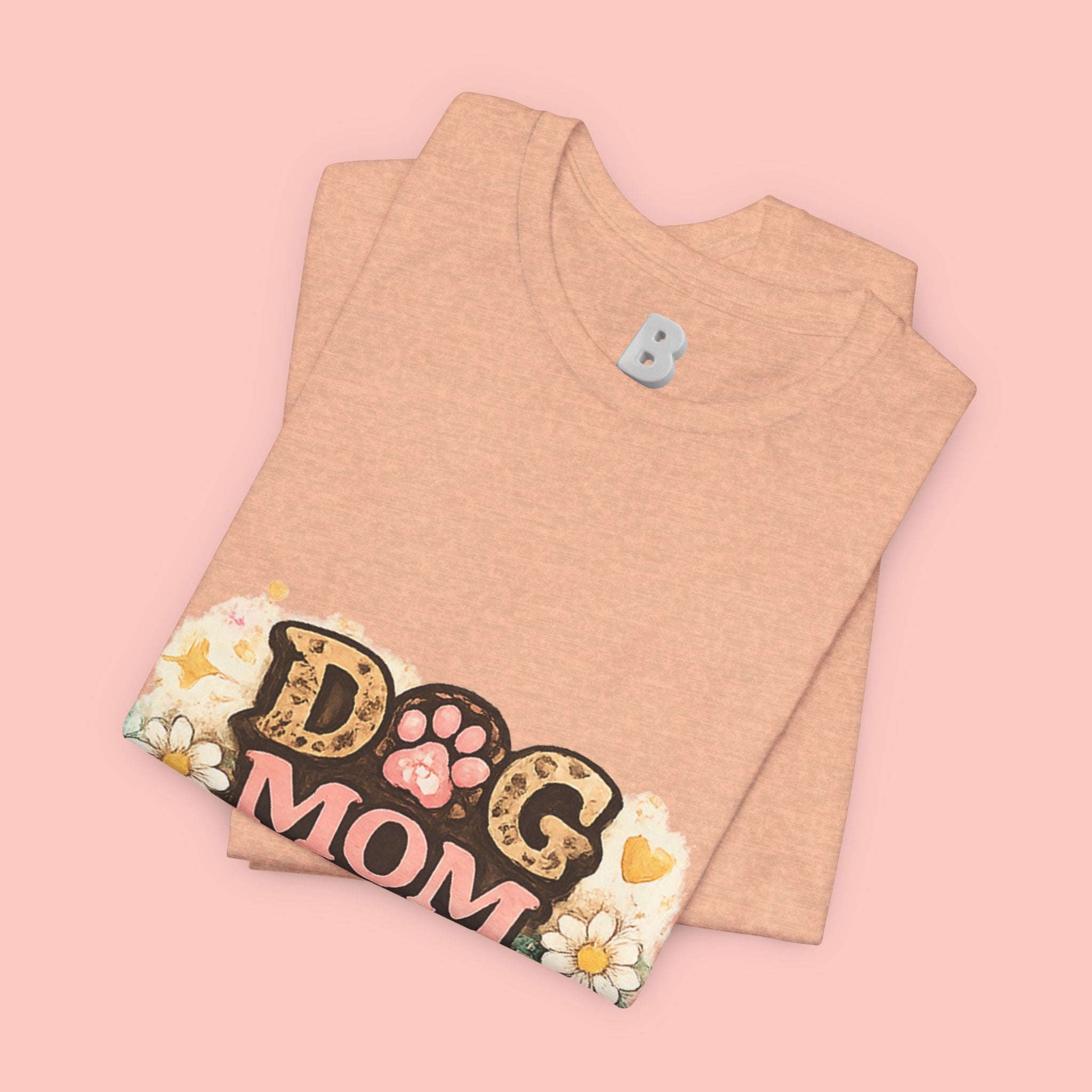 Dog Mom Forever T‑Shirt — Floral Paw Print Tee for Pet Lovers