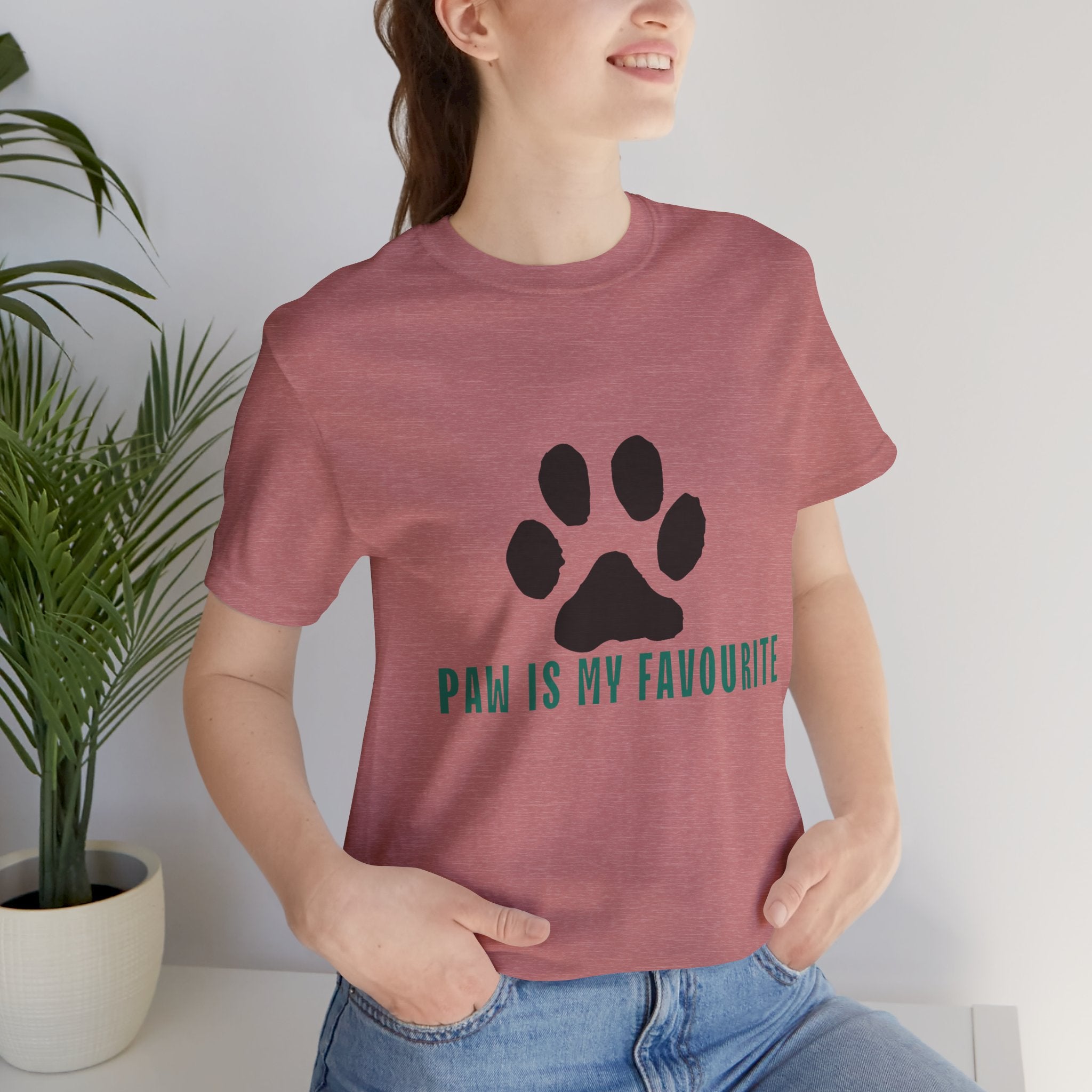 Paw Is My Favourite T‑Shirt — Dog Lover Paw Print Tee
